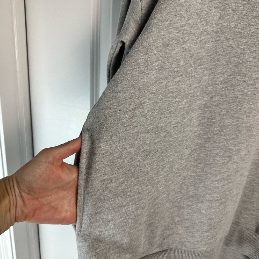 Dudley Stephens Liona Light Gray Turtleneck Sweatshirt in French Terry -M- - Picture 6 of 9